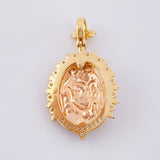 Dije Jesus Aureola Rayada 7.75gr / 3.6cm / Tres Oros 18K