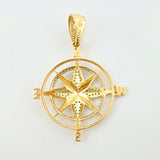 Dije Brujula Estrella Cardinal 5.9gr / 4.9cm / Oro Amarillo 18K