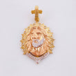 Dije Jesus Aureola Rayada 4.2gr / 2.5cm / Tres Oros 18K *