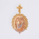 Dije Jesus Aureola Rayada 4.2gr / 2.5cm / Tres Oros 18K *