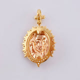 Dije Jesus Aureola Rayada 4.2gr / 2.5cm / Tres Oros 18K *