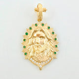 Dije Jesus Aureola Rayada 4gr / 3cm / Oro Amarillo 18K *