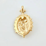 Dije Jesus Aureola Rayada 4gr / 3cm / Oro Amarillo 18K *
