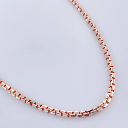 Cadena Veneciana 31.95gr / 70cm / Dos Oros Blanco Rosa +3 18K &