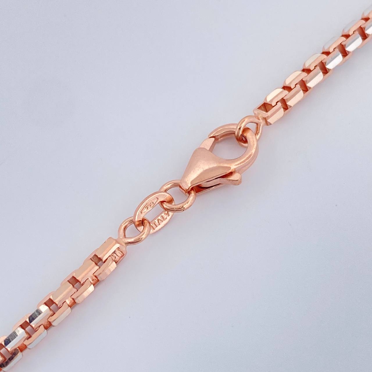 Cadena Veneciana 31.95gr / 70cm / Dos Oros Blanco Rosa +3 18K &