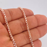 Cadena Veneciana 31.95gr / 70cm / Dos Oros Blanco Rosa +3 18K &