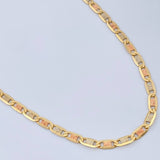 Cadena Escalera Plana 5.7gr / 51cm / Tres Oros +3 18K &