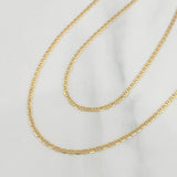 Cadena Escalera 1.3 g / 50.3 cm / 1 mm Oro Amarillo 18K