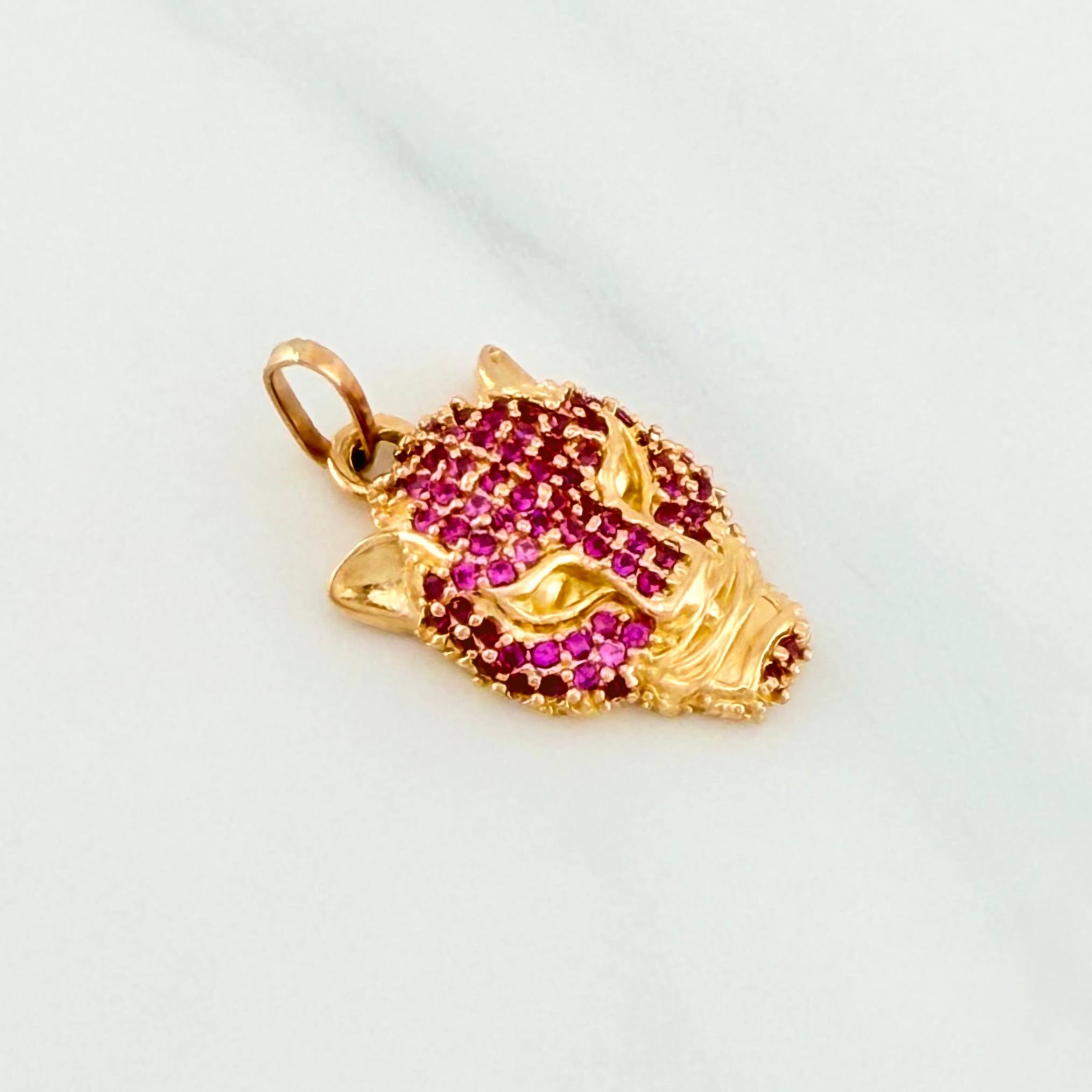 Dije Rostro Pantera 2.95 g / 2.4 cm Oro Amarillo 18K