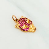Dije Rostro Pantera 2.95 g / 2.4 cm Oro Amarillo 18K