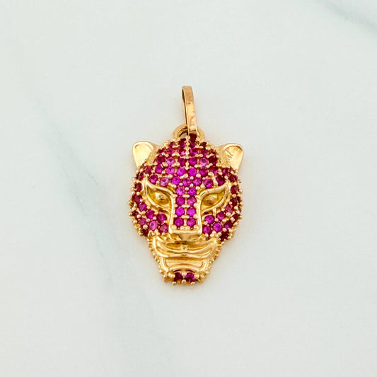 Dije Rostro Pantera 2.95 g / 2.4 cm Oro Amarillo 18K