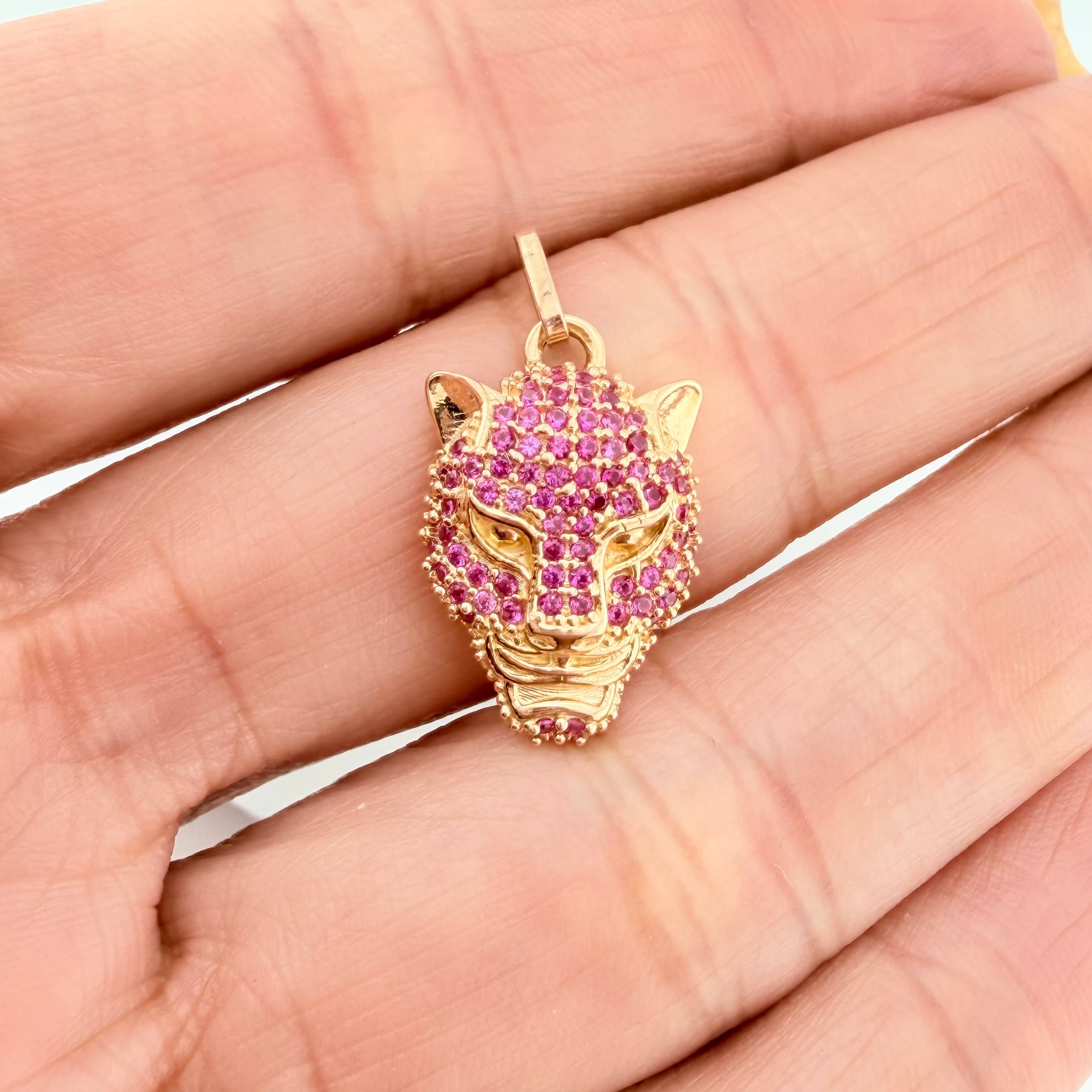 Dije Rostro Pantera 2.95 g / 2.4 cm Oro Amarillo 18K