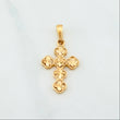 Dije Cruz Trebol 2.35 g / 3 cm Oro Amarillo 18K