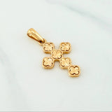 Dije Cruz Trebol 2.35 g / 3 cm Oro Amarillo 18K