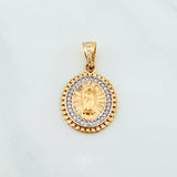 Dije Virgen Guadalupe 2.9 g / 2.6 cm Dos Oros Amarillo Blanco 18K
