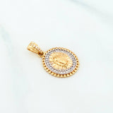 Dije Virgen Guadalupe 2.9 g / 2.6 cm Dos Oros Amarillo Blanco 18K