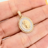 Dije Virgen Guadalupe 2.9 g / 2.6 cm Dos Oros Amarillo Blanco 18K