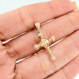 Dije Cruz Trebol 1.85 g / 3 cm Oro Amarillo 18K