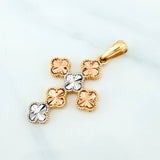Dije Cruz Trebol 4.5 g / 4.1 cm Tres Oros 18K