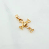 Dije Cruz Trebol 1.6 g / 2.4 cm Oro Amarillo 18K