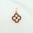 Dije Trebol Doble 1.55 g / 2 cm Oro Rosa 18K