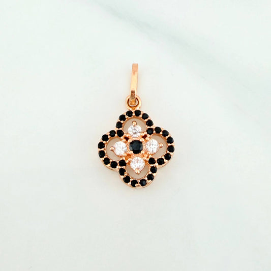Dije Trebol Doble 1.55 g / 2 cm Oro Rosa 18K