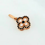 Dije Trebol Doble 1.55 g / 2 cm Oro Rosa 18K