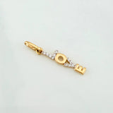 Dije Love 0.75 g / 2.4 cm Dos Oros Amarillo Blanco 18K