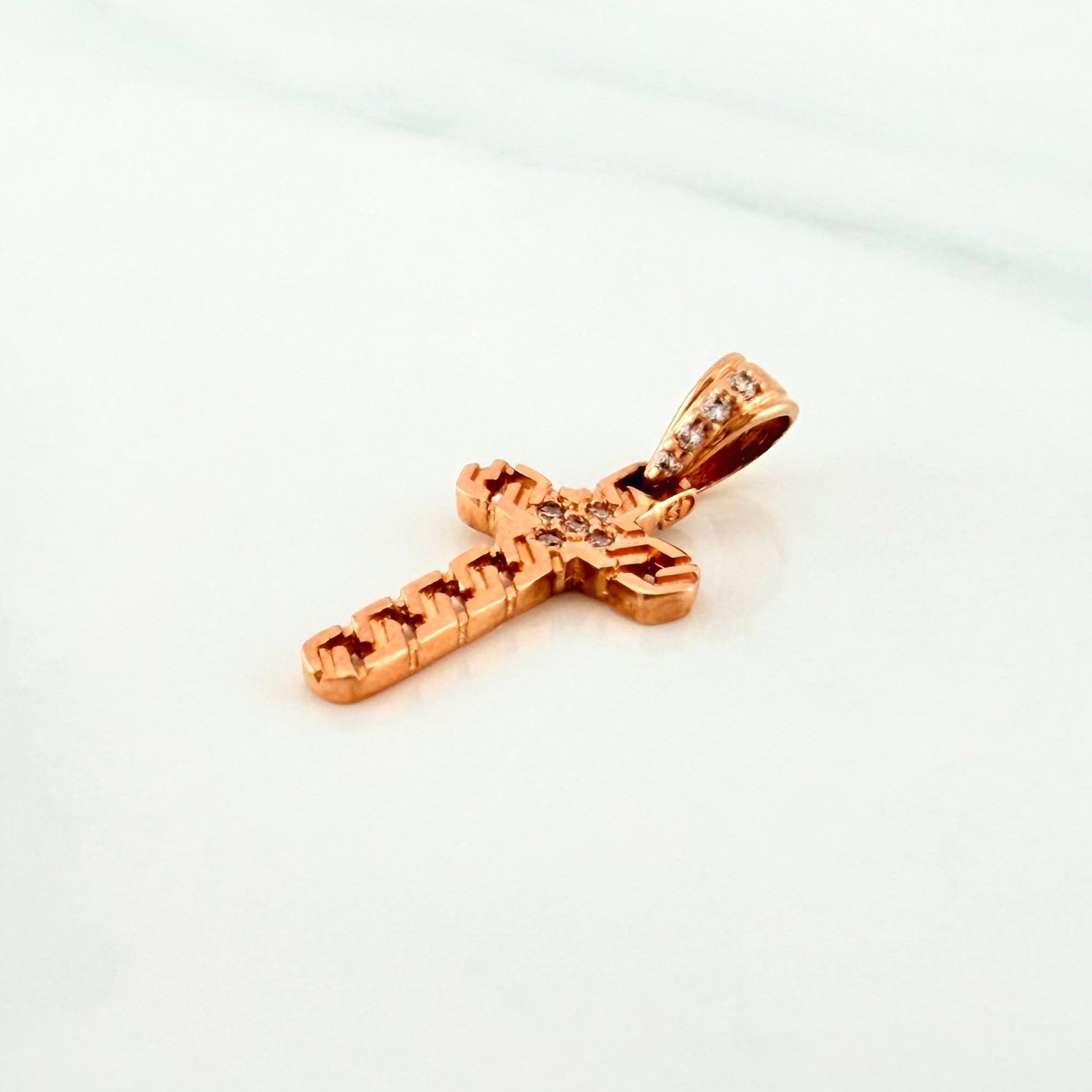 Dije Cruz 1 g / 2.1 cm Oro Rosa 18K