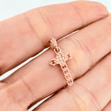 Dije Cruz 1 g / 2.1 cm Oro Rosa 18K