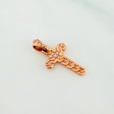 Dije Cruz 1 g / 2.1 cm Oro Rosa 18K