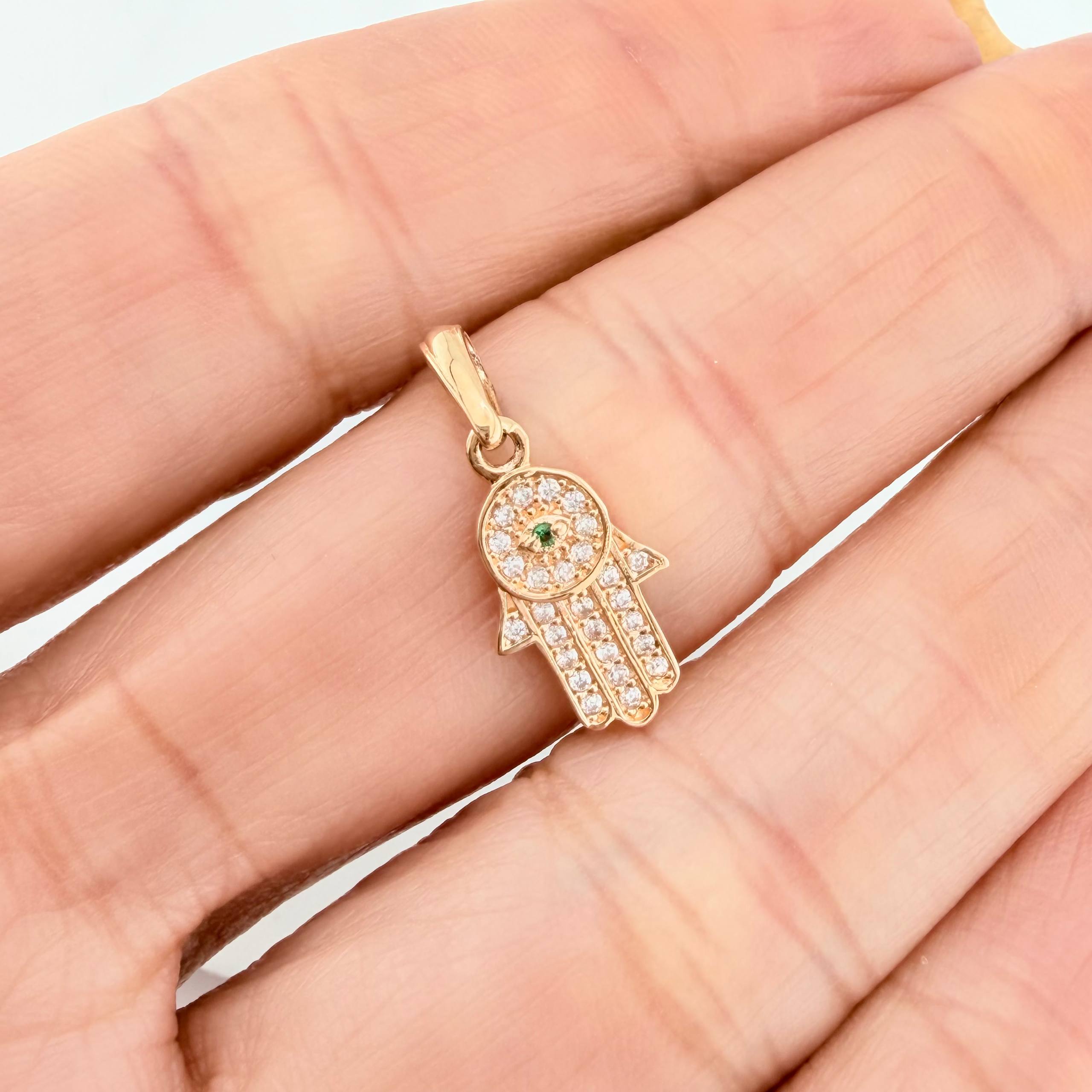 Dije Mano Hamsa 1.15 g / 2.1 cm Oro Amarillo 18K
