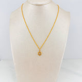 Set Cadena Lazo + Dije Silueta Corazon / 1,4 gr / 50.5 cm Oro Amarillo 18K