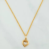 Set Cadena Lazo + Dije Silueta Corazon / 1,4 gr / 50.5 cm Oro Amarillo 18K