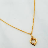Set Cadena Lazo + Dije Silueta Corazon / 1,4 gr / 50.5 cm Oro Amarillo 18K