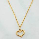 Set Cadena Lazo + Dije Silueta Corazon / 1,45 gr / 50 cm Oro Amarillo 18K
