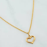 Set Cadena Lazo + Dije Silueta Corazon / 1,45 gr / 50 cm Oro Amarillo 18K