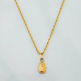 Set Cadena Lazo + Dije Virgen De Guadalupe / 1,15 gr / 45 cm Oro Amarillo 18K