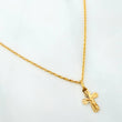 Set Cadena Lazo + Dije Cruz Cristo / 1,3 gr / 45 cm Oro Amarillo 18K