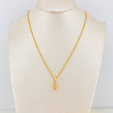 Set Cadena Lazo + Dije Virgen De Guadalupe / 1,3 gr / 44 cm Oro Amarillo 18K