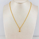 Set Cadena Lazo + Dije Corazon / 1,3 gr / 45 cm Oro Amarillo 18K