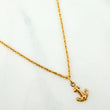 Set Cadena Lazo + Dije Ancla / 1,15 gr / 45 cm Oro Amarillo 18K
