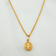Set Cadena Lazo + Dije San Benito / 1,3 gr / 43.5 cm Oro Amarillo 18K