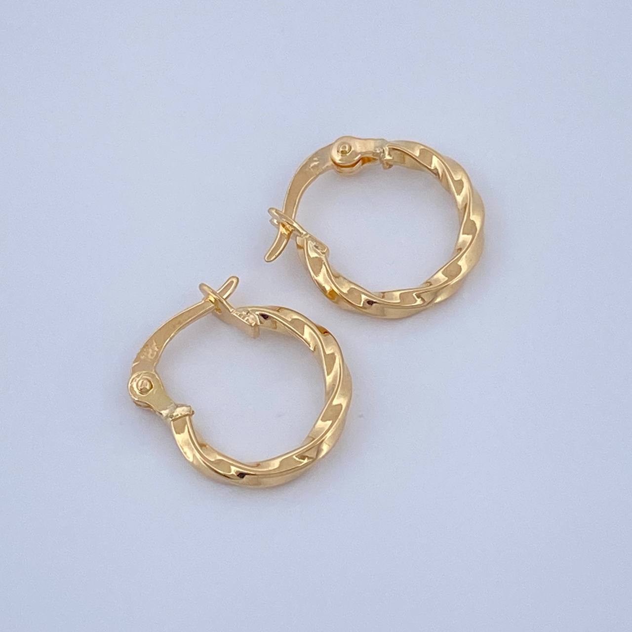 Candongas Kari 0.75gr / 1.4cm / Oro Amarillo 18K &