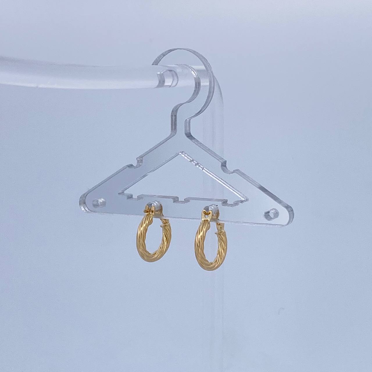 Candongas Ivy 1.05gr / 1.3cm / Oro Amarillo 18K &