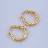 Candongas Ivy 0.95gr / 1.2cm / Oro Amarillo 18K &