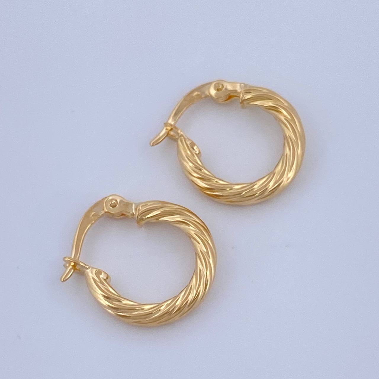 Candongas Ivy 1.25gr / 1.5cm / Oro Amarillo 18K