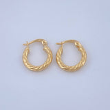 Candongas Ivy 1.25gr / 1.5cm / Oro Amarillo 18K