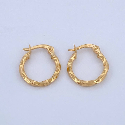 Candongas Kari 0.85gr / 1.5cm / Oro Amarillo 18K &