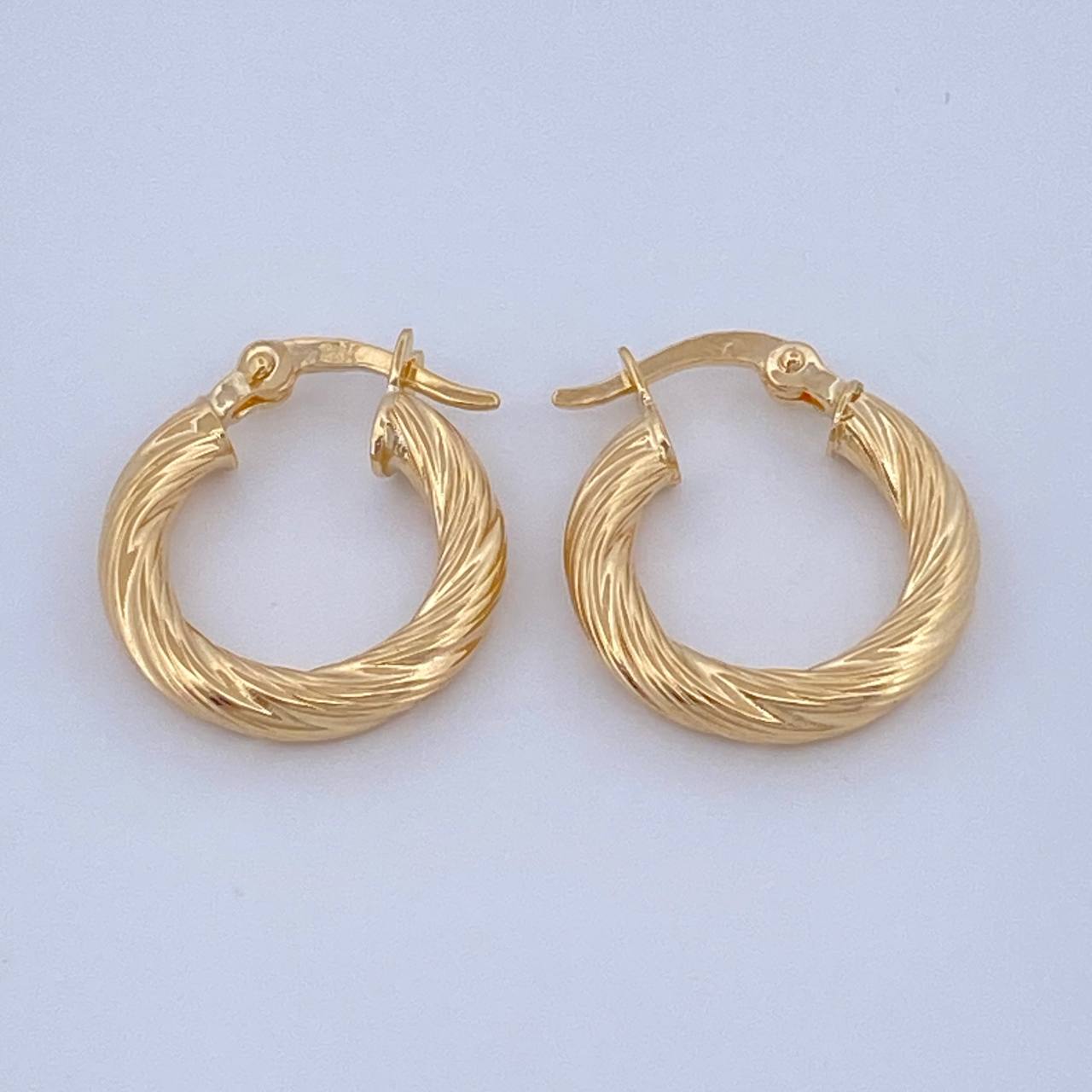 Candongas Ivy 1.6gr / 1.8cm / Oro Amarillo 18K &